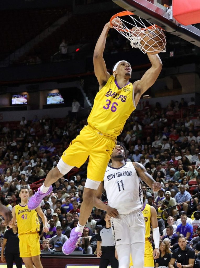 Lakers player taken off court in wheelchair at Summer League