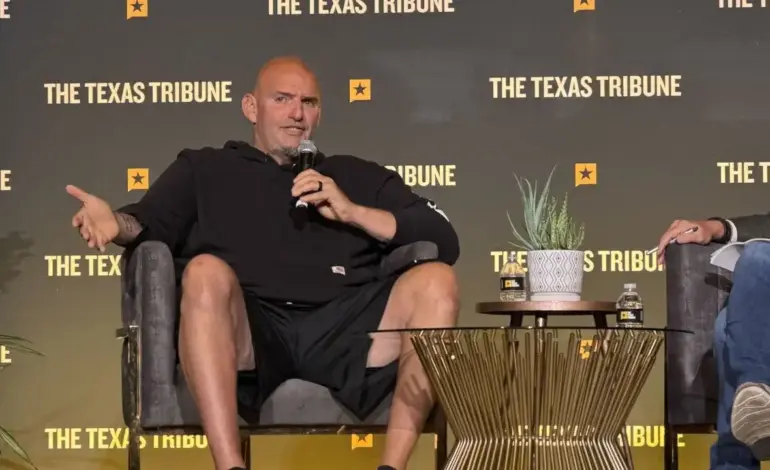 John Fetterman accidentally calls himself a 'lifelong Republican' at Texas Tribune Festival